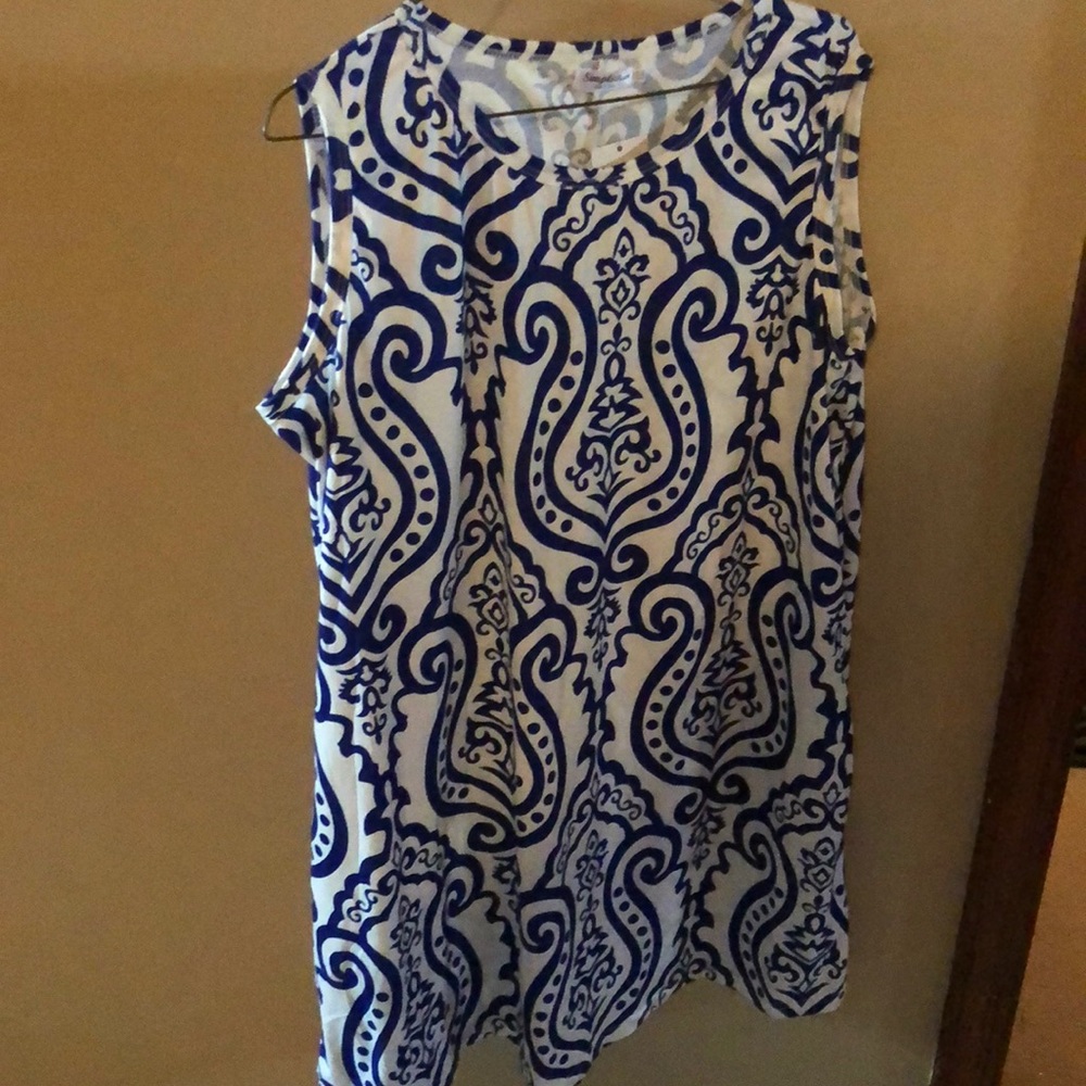 Blue and white light weight dress